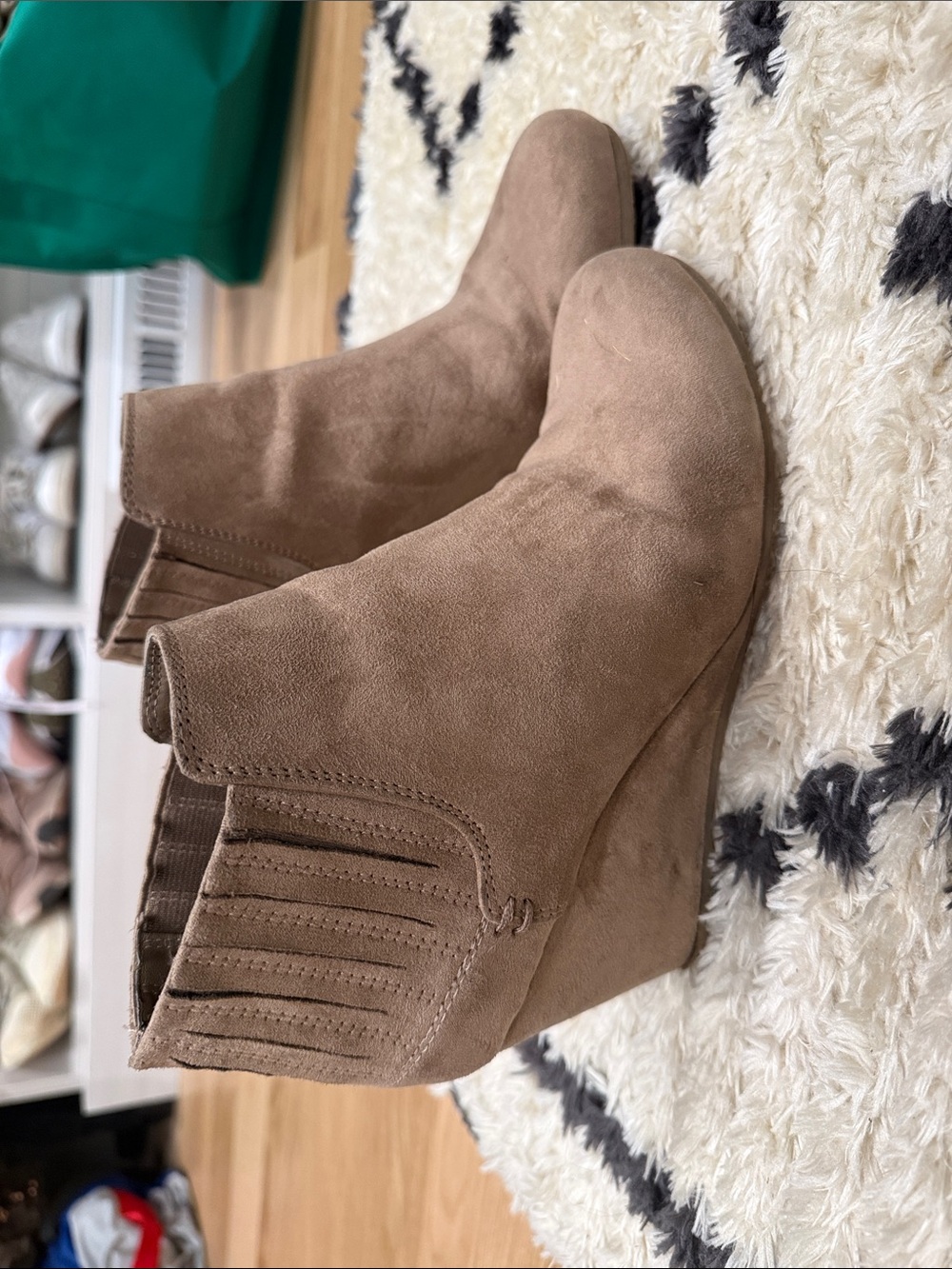 DV by Dolce Vita Taupe Faux Suede Ankle Boots 7.5